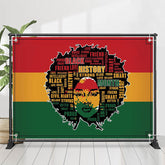 Lofaris Colored Stripes Girl Black History Month Backdrop